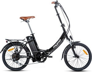 moma bikes Vélo Electrique VAE Pliant De Ville, E - 20.2", Aluminium, Shimano 7V, Bat. ION Lithium 36V 16Ah - fitnessterapy