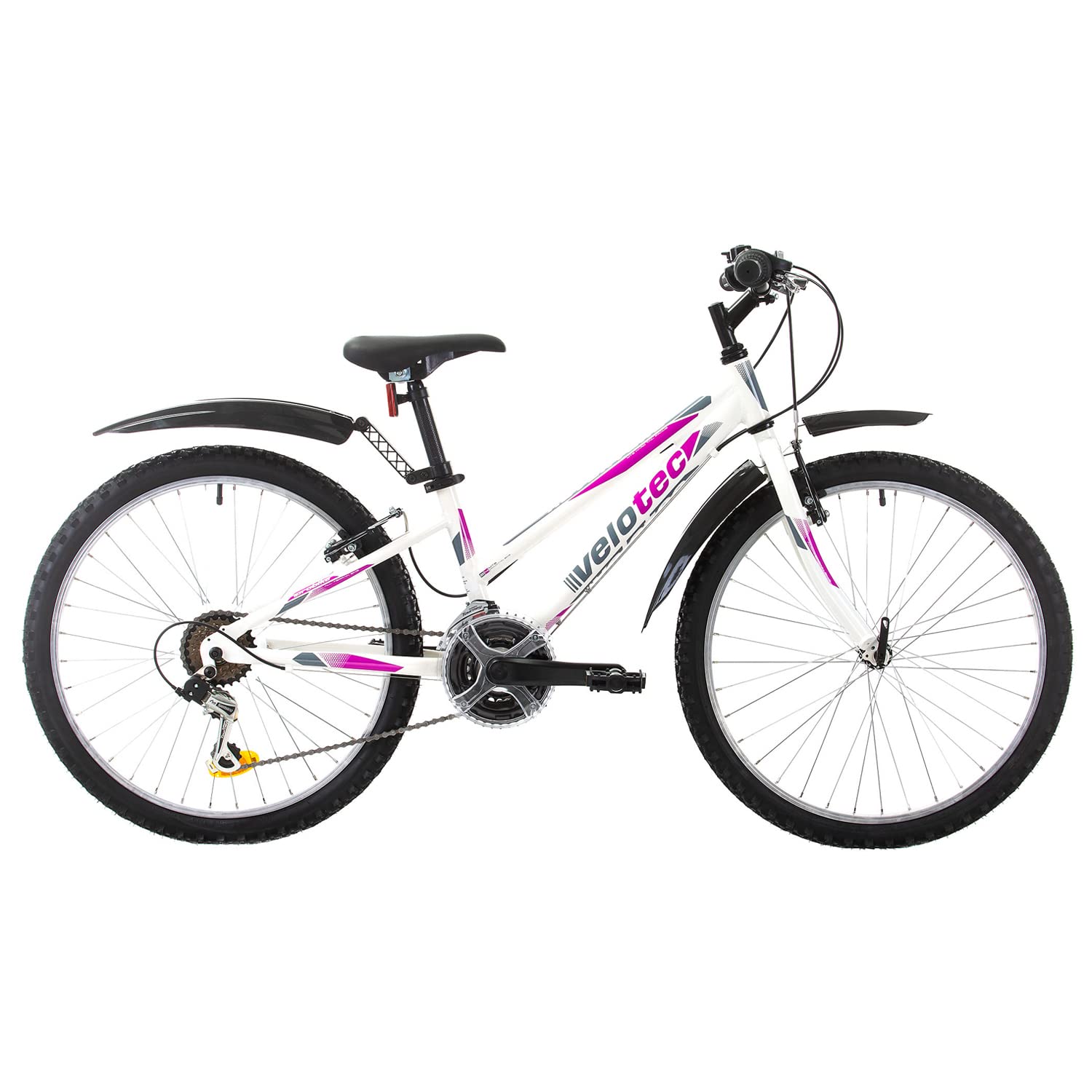 Multibrand Distribution Probike Adventure 24 Pouces VTT 18 Vélos Filles et Garçons, Convient de 130 - 155 cm - fitnessterapy