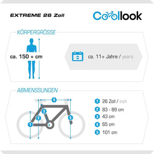 Multibrand Distribution Probike Adventure 24 Pouces VTT 18 Vélos Filles et Garçons, Convient de 130 - 155 cm - fitnessterapy