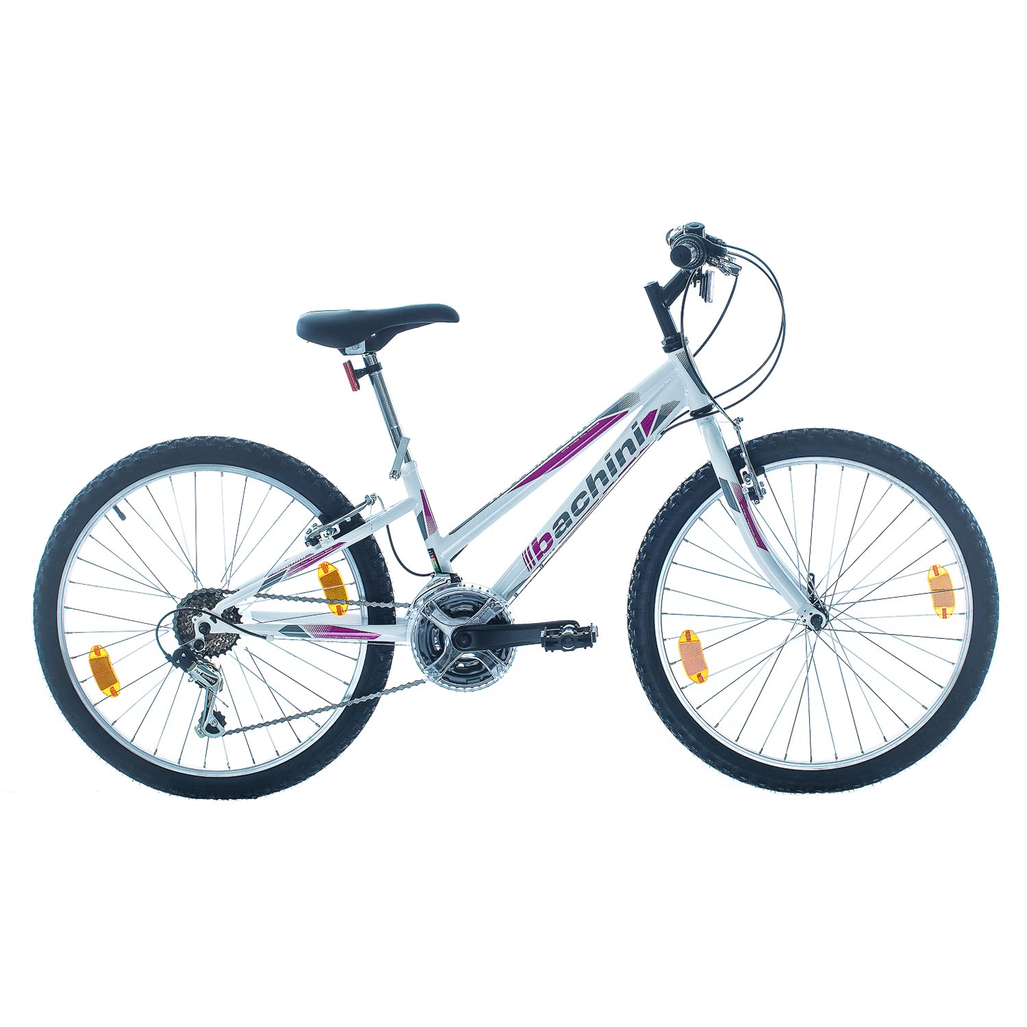 Multibrand Distribution Probike Adventure 24 Pouces VTT 18 Vélos Filles et Garçons, Convient de 130 - 155 cm - fitnessterapy