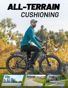 OneSportWay DUOTTS C29 Vélo Électrique, E - Bike Batterie Amovible 48V 15Ah et Moteur 250W, VTT électrique 21 Vitesses Professionnelles avec Écran LCD, Banlieue Électrique pour Hommes et Femmes - fitnessterapy