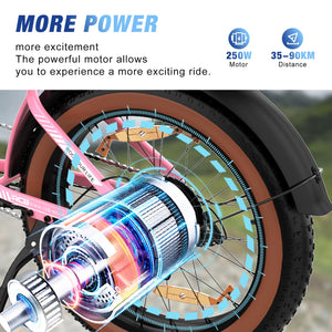 RCB 20" Vélo électrique, VTT Électrique Adulte, Batterie Amovible 48V15Ah,Moteur 250Wh, Ville E - Bike avec 7 Vitesses, Autonomie 35 - 90 km - fitnessterapy