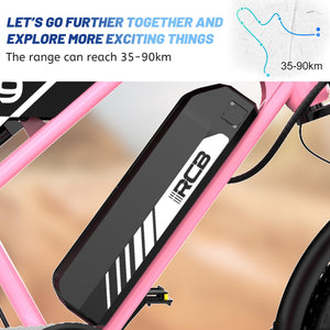 RCB 20" Vélo électrique, VTT Électrique Adulte, Batterie Amovible 48V15Ah,Moteur 250Wh, Ville E - Bike avec 7 Vitesses, Autonomie 35 - 90 km - fitnessterapy