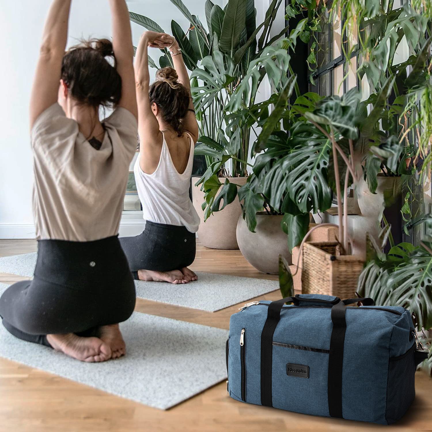Rieeyrslza Sac de Sport avec Compartiment Chaussures Grande Sac de Sport Sacs de Voyage - fitnessterapy