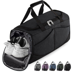 Rieeyrslza Sac de Sport avec Compartiment Chaussures Grande Sac de Sport Sacs de Voyage - fitnessterapy