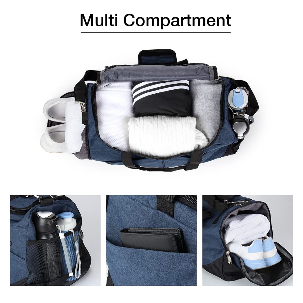 Rieeyrslza Sac de Sport avec Compartiment Chaussures Grande Sac de Sport Sacs de Voyage - fitnessterapy