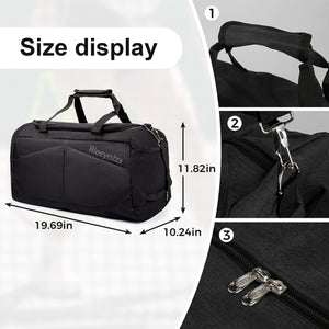 Rieeyrslza Sac de Sport avec Compartiment Chaussures Grande Sac de Sport Sacs de Voyage - fitnessterapy