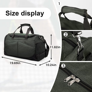 Rieeyrslza Sac de Sport avec Compartiment Chaussures Grande Sac de Sport Sacs de Voyage - fitnessterapy