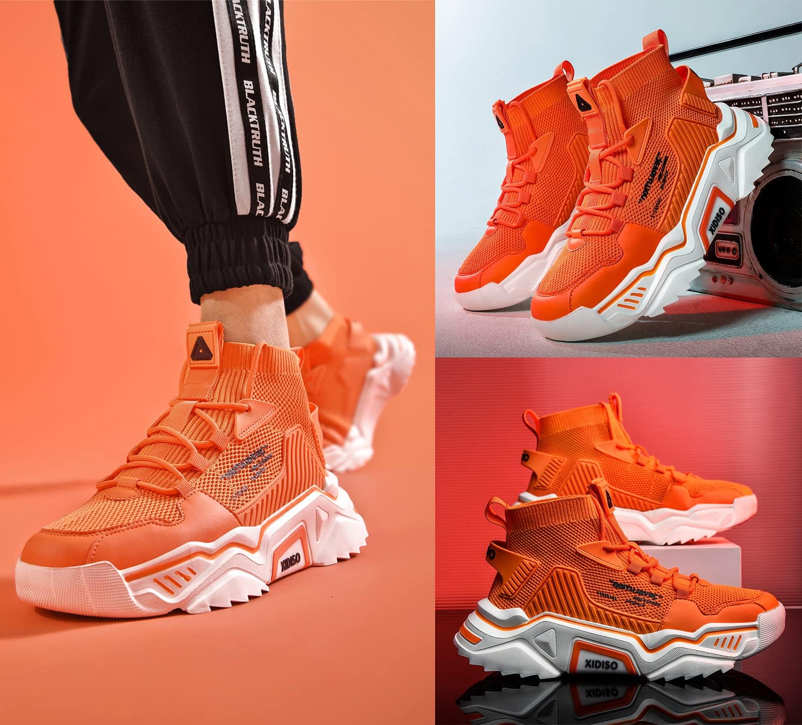 SANNAX Homme Baskets Chaussures Running Sport Sneakers Montante Sneakers Décontractée Mesh Gym Outdoor Trail Elastique Tennis Training Jogging Walking - fitnessterapy