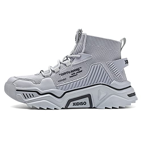SANNAX Homme Baskets Chaussures Running Sport Sneakers Montante Sneakers Décontractée Mesh Gym Outdoor Trail Elastique Tennis Training Jogging Walking - fitnessterapy