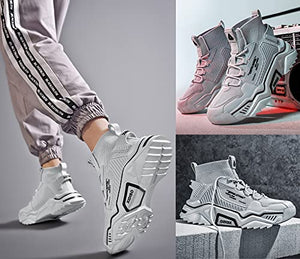 SANNAX Homme Baskets Chaussures Running Sport Sneakers Montante Sneakers Décontractée Mesh Gym Outdoor Trail Elastique Tennis Training Jogging Walking - fitnessterapy
