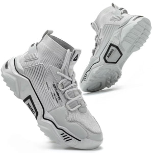 SANNAX Homme Baskets Chaussures Running Sport Sneakers Montante Sneakers Décontractée Mesh Gym Outdoor Trail Elastique Tennis Training Jogging Walking - fitnessterapy