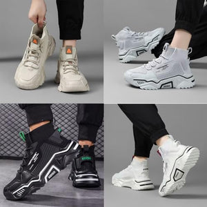 SANNAX Homme Baskets Chaussures Running Sport Sneakers Montante Sneakers Décontractée Mesh Gym Outdoor Trail Elastique Tennis Training Jogging Walking - fitnessterapy