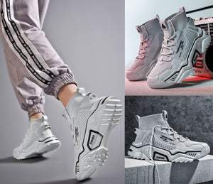 SANNAX Homme Baskets Chaussures Running Sport Sneakers Montante Sneakers Décontractée Mesh Gym Outdoor Trail Elastique Tennis Training Jogging Walking - fitnessterapy
