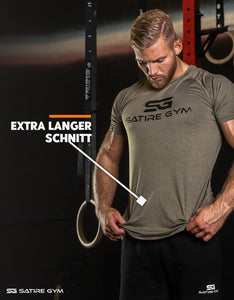 Satire Gym - T-Shirt Slim Fit Homme pour Fitness – T-Shirt de Musculation Homme pour la Gym et Le Fitness - fitnessterapy