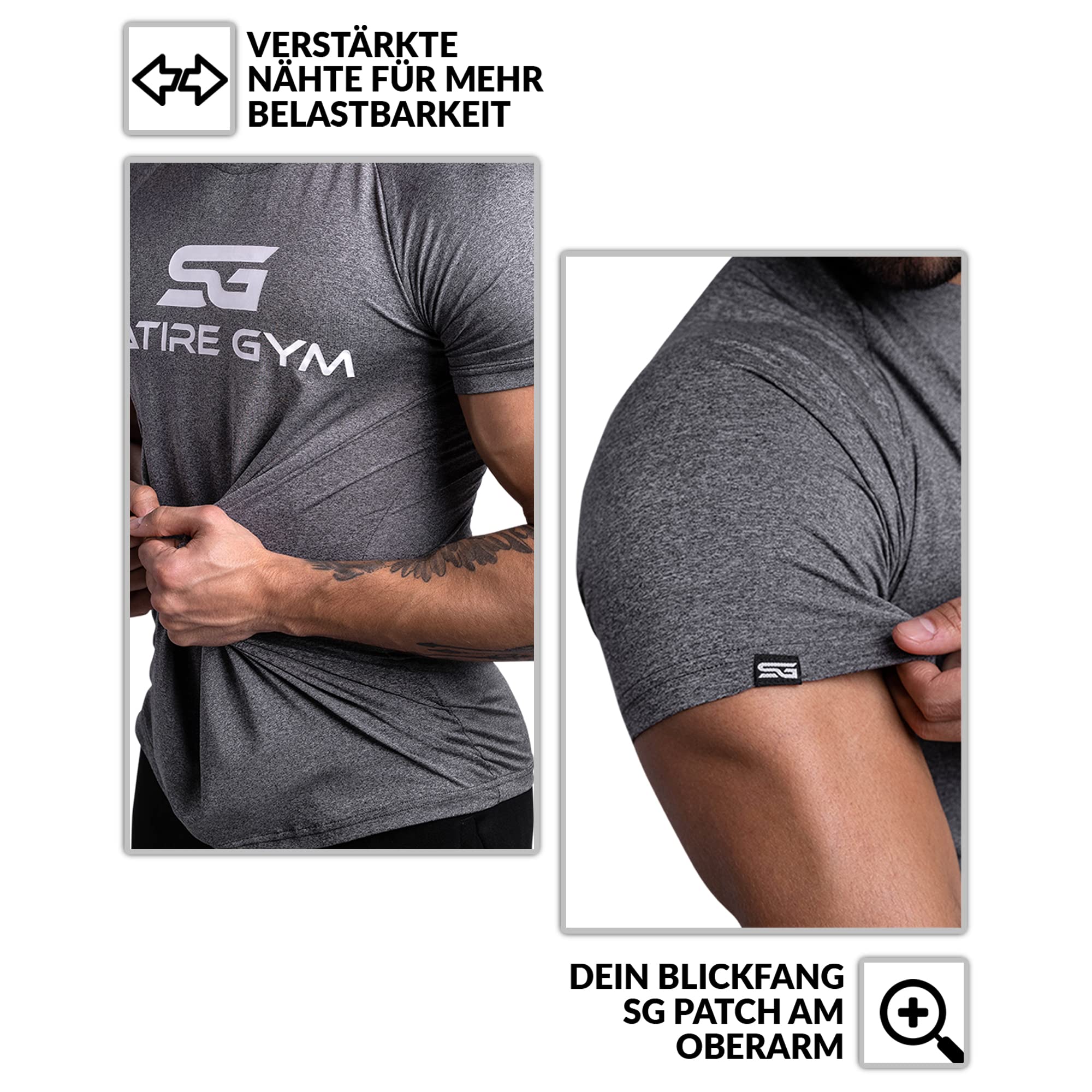 Satire Gym - T-Shirt Slim Fit Homme pour Fitness – T-Shirt de Musculation Homme pour la Gym et Le Fitness - fitnessterapy