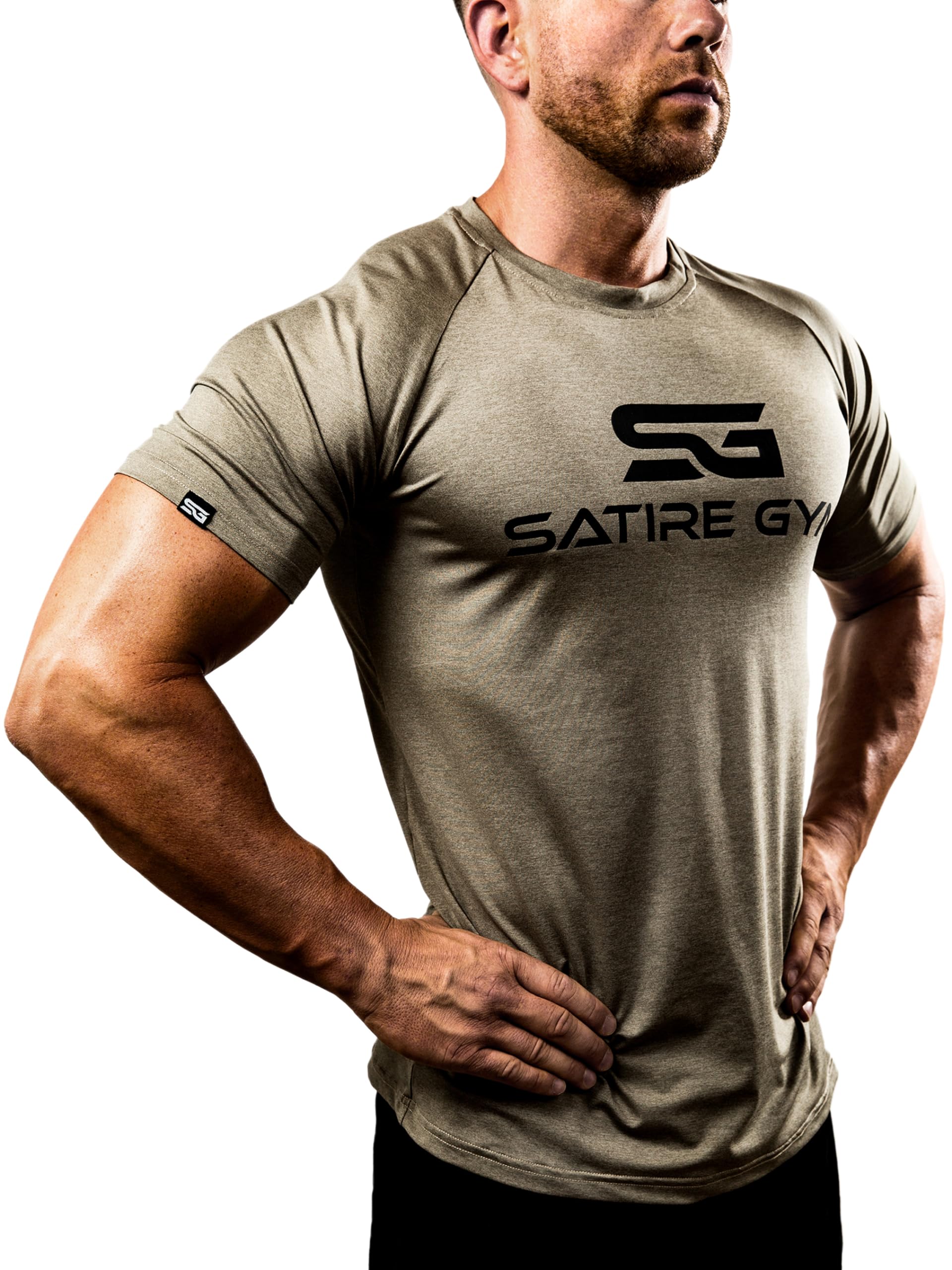 Satire Gym - T-Shirt Slim Fit Homme pour Fitness – T-Shirt de Musculation Homme pour la Gym et Le Fitness - fitnessterapy