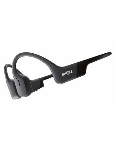 SHOKZ OpenRun Casque à Conduction osseuse, écouteurs Bluetooth Oreilles Libres pour Le Sport avec Micro, Casque sans Fil étanche IP67, 8 Heures d'autonomie, USB - C, Bandeau de Sport, Noir - fitnessterapy
