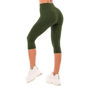 SINOPHANT Legging 3/4 Femmes Pantalon de Sport, Jegging Taille Haute Femme Yoga Opaque Doux Corsaire Pantacourt - fitnessterapy