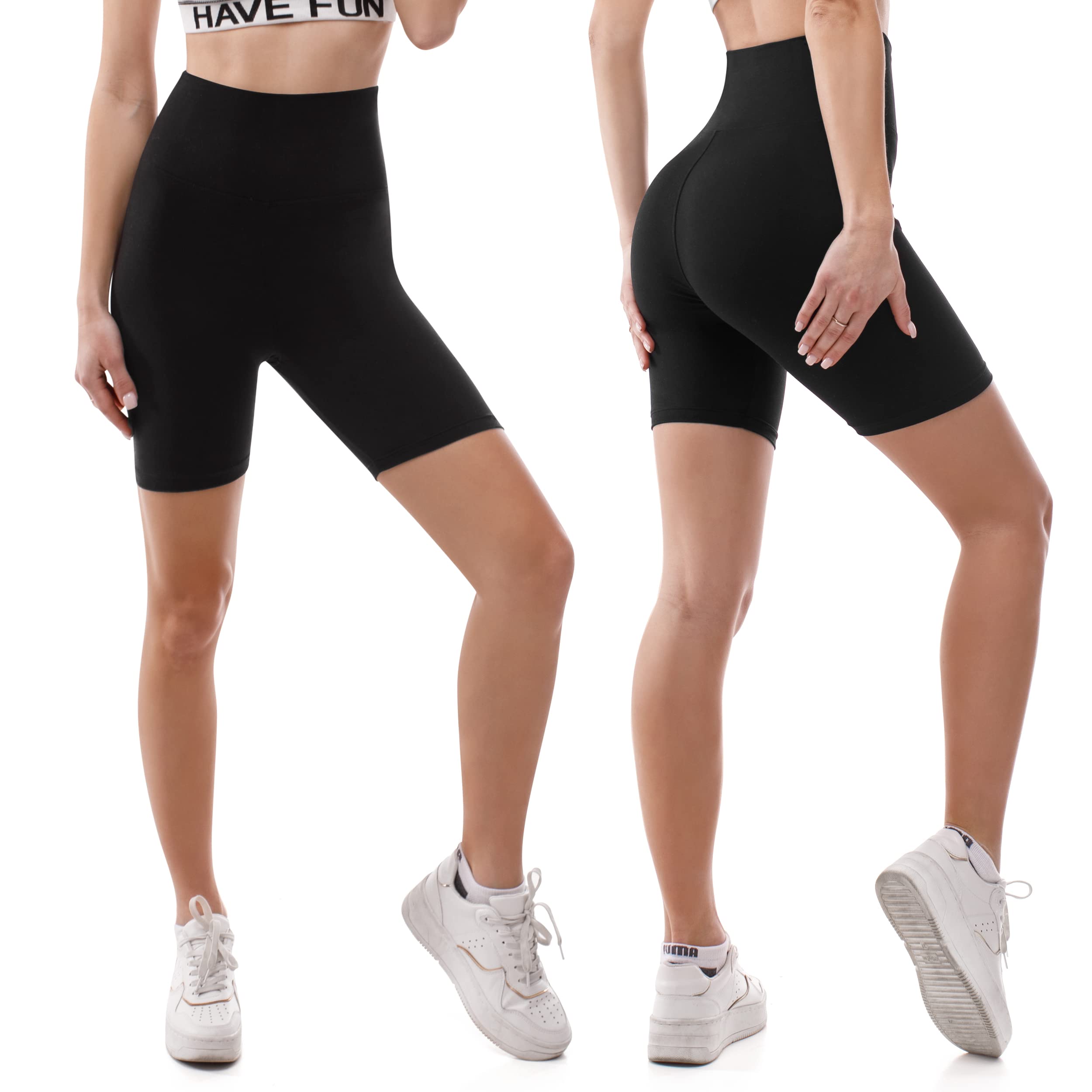 SINOPHANT Short Femme Sport été à Taille Haute Cycliste Legging Court Shorty Anti Frottement Cuisse Short sous Robe sous Jupe - fitnessterapy