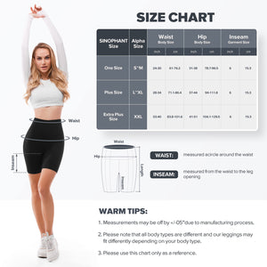SINOPHANT Short Femme Sport été à Taille Haute Cycliste Legging Court Shorty Anti Frottement Cuisse Short sous Robe sous Jupe - fitnessterapy