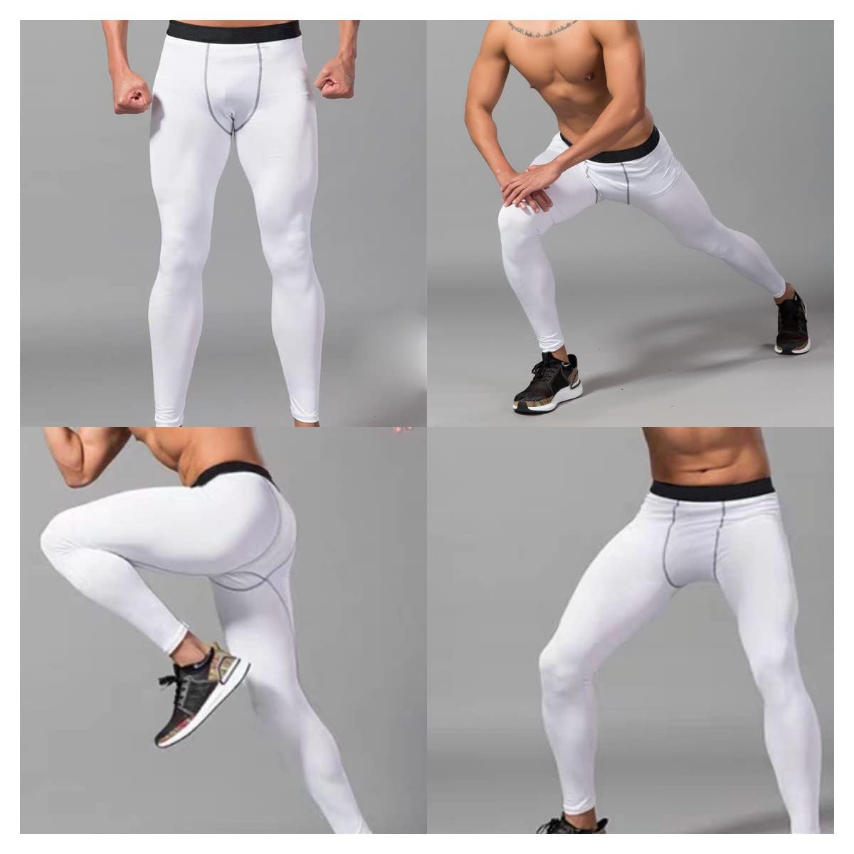 Smatstyle Pantalons de Compression de Running Homme Legging de Sport Fitness à séchage Rapide Collant de Compression Base Layer Long Tight - fitnessterapy