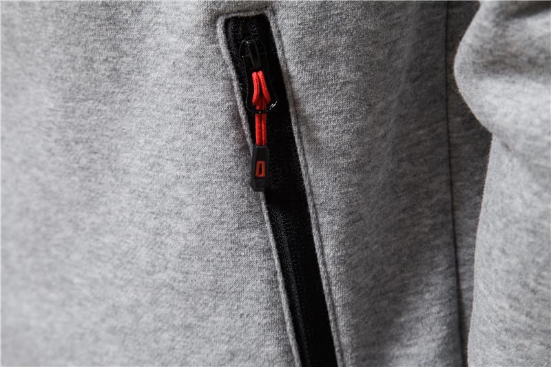 Sweat à capuche léger à manches longues avec fermeture éclair pour homme - fitnessterapy