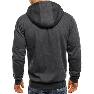 Sweat à capuche léger à manches longues avec fermeture éclair pour homme - fitnessterapy