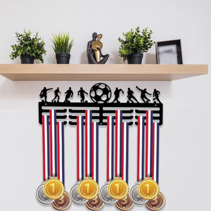 Tocwick Porte - médailles de football, support de médailles de sport, étagère décorative murale pour insignes sportifs, 3 étages, course à pied, football, gymnastique - fitnessterapy