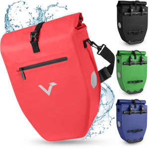 Valkental - Grande Sacoche de Porte - Bagages Etanche - 28L de Volume - Sacoche de Vélo pour Porte - Bagages avec Réflecteurs - fitnessterapy