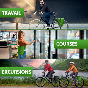 Valkental - Grande Sacoche de Porte - Bagages Etanche - 28L de Volume - Sacoche de Vélo pour Porte - Bagages avec Réflecteurs - fitnessterapy