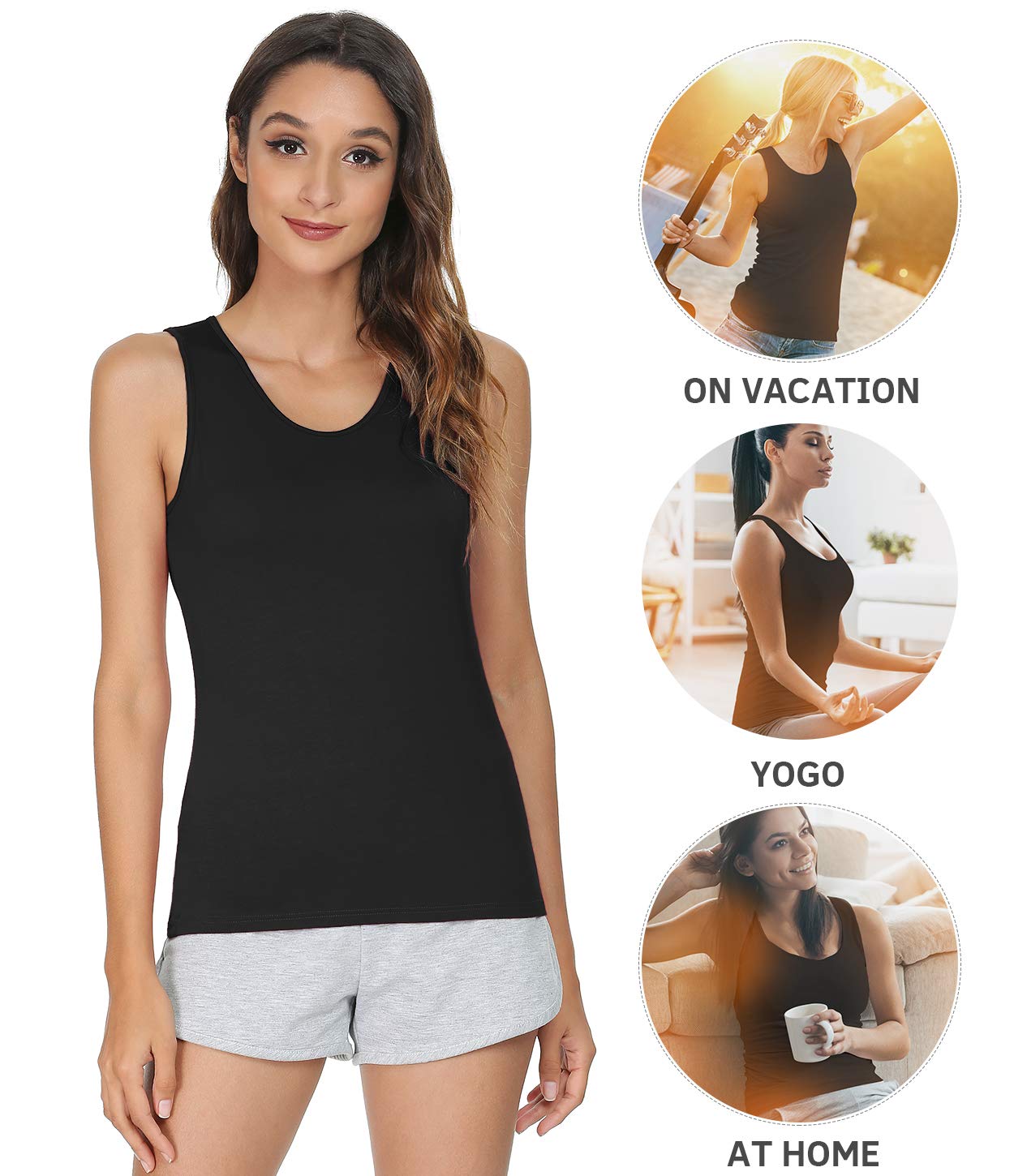 vislivin Débardeur Femmes Décontractés Extensibles Tank Top - fitnessterapy