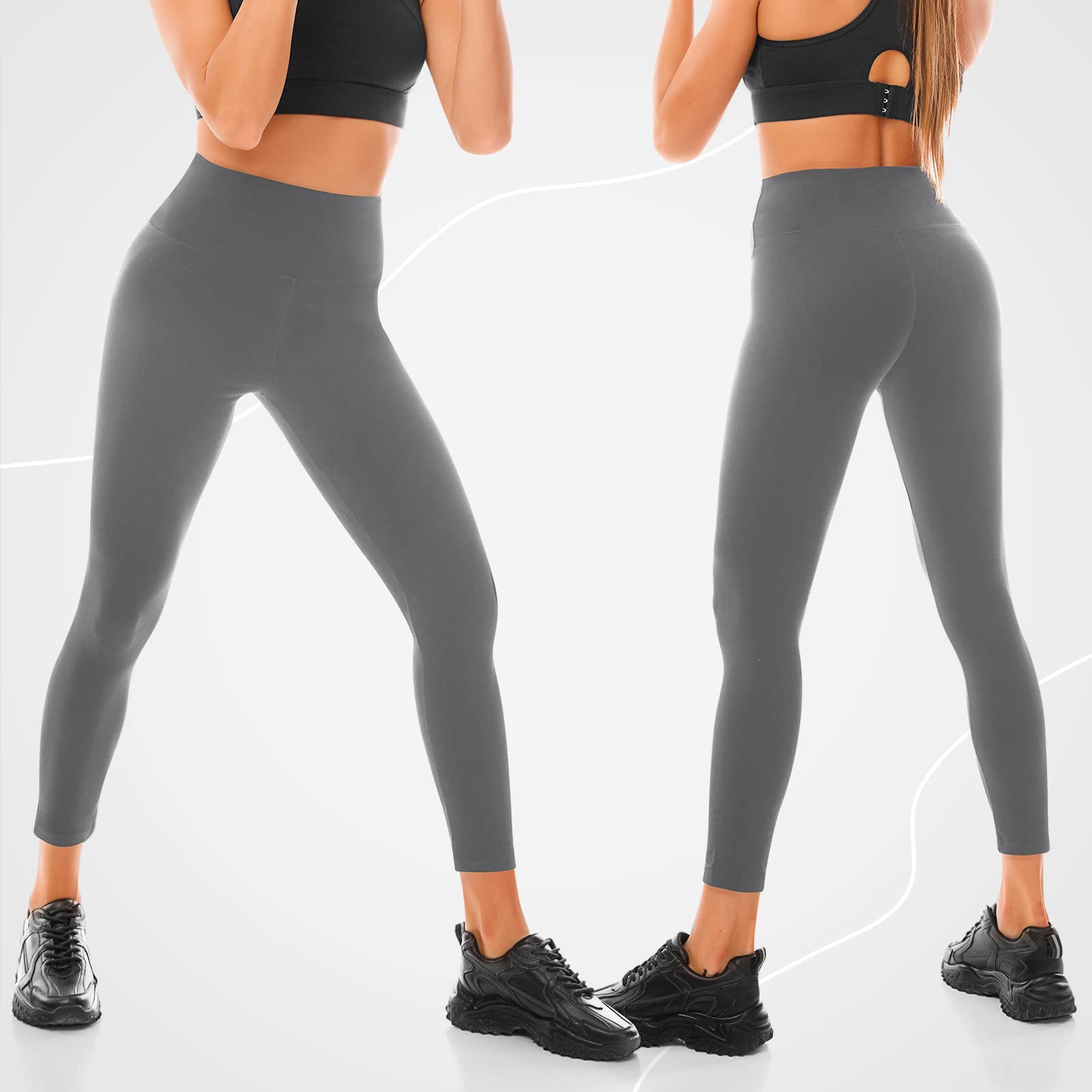 Walifrey Legging de Sport pour Femme, Taille Haute, Noir, pour entraînement, Gym, Sport - fitnessterapy