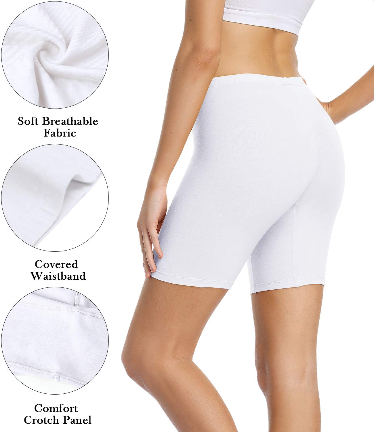 wirarpa Anti Frottement Cuisse Femme Short sous Robe Panty Coton Shorty Lot de 4 - fitnessterapy