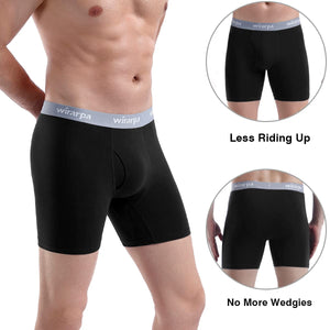 wirarpa Boxer Homme Coton Caleçon Hommes Élastique Confortable Braguette Ouverte sans Etiquette Lot de 4 - fitnessterapy