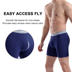 wirarpa Boxer Homme Coton Caleçon Hommes Élastique Confortable Braguette Ouverte sans Etiquette Lot de 4 - fitnessterapy