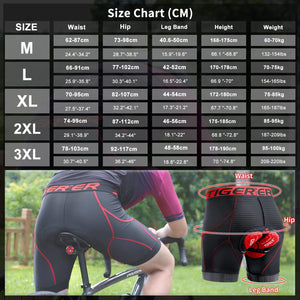 X - TIGER Montagne Cyclisme Shorts Velo avec Sweat Absorbent Volatility Fast Drying Padded 5D Gel pour Homme Femme - fitnessterapy