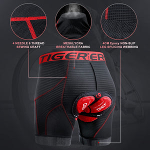 X - TIGER Montagne Cyclisme Shorts Velo avec Sweat Absorbent Volatility Fast Drying Padded 5D Gel pour Homme Femme - fitnessterapy