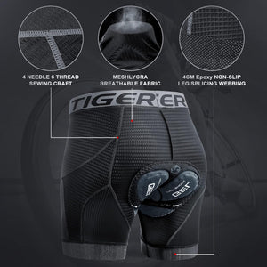 X - TIGER Montagne Cyclisme Shorts Velo avec Sweat Absorbent Volatility Fast Drying Padded 5D Gel pour Homme Femme - fitnessterapy