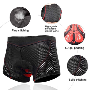 X - TIGER Montagne Cyclisme Shorts Velo avec Sweat Absorbent Volatility Fast Drying Padded 5D Gel pour Homme Femme - fitnessterapy
