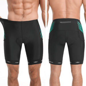 X - TIGER Short Cycliste Homme avec 3 Poches Short VTT Cyclisme Shorts Velo avec Sweat Absorbent Volatility Fast Drying Padded 5D Gel - fitnessterapy