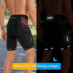 X - TIGER Short Cycliste Homme avec 3 Poches Short VTT Cyclisme Shorts Velo avec Sweat Absorbent Volatility Fast Drying Padded 5D Gel - fitnessterapy