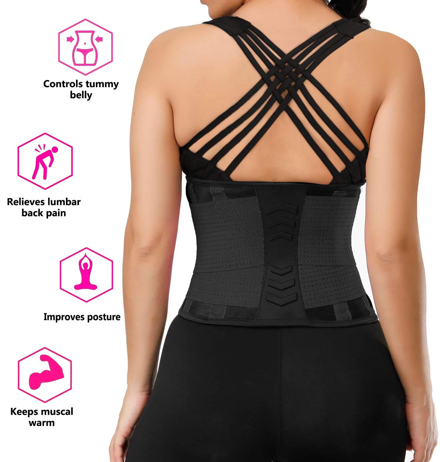 YIANNA Ceinture de Sudation Femme et Homme Abdominale Gaine Amincissante Ventre Plat Waist Trainer Sport - fitnessterapy