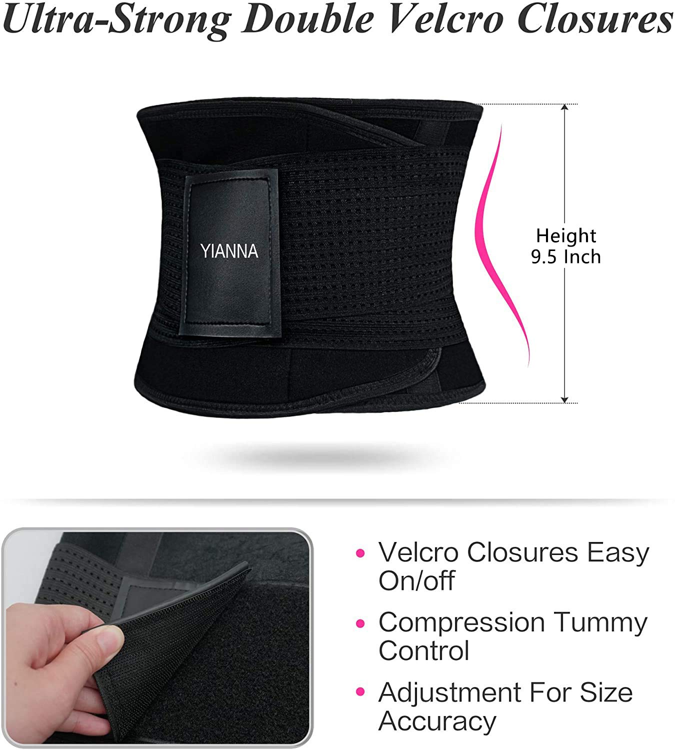 YIANNA Ceinture de Sudation Femme et Homme Abdominale Gaine Amincissante Ventre Plat Waist Trainer Sport - fitnessterapy