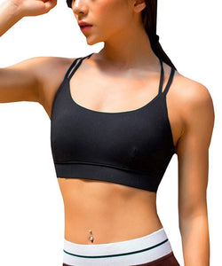 YIANNA Femme Soutien Gorge Sport sans Armature Brassiere Rembourré Yoga Soutiens - Gorge Crop Top - fitnessterapy