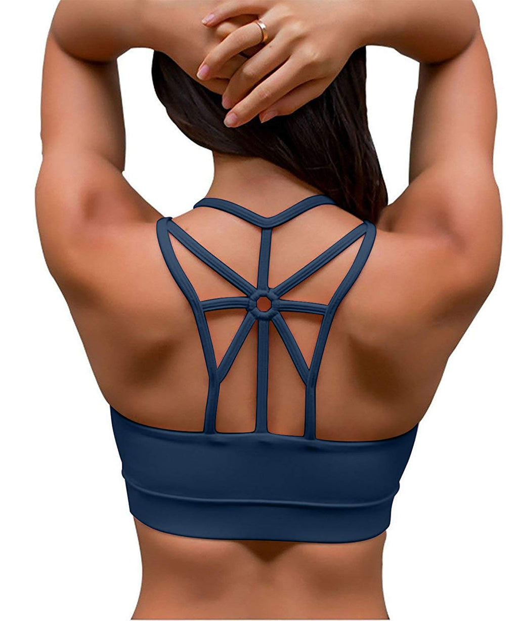 YIANNA Femme Soutien Gorge Sport sans Armature Brassiere Rembourré Yoga Soutiens - Gorge Crop Top - fitnessterapy