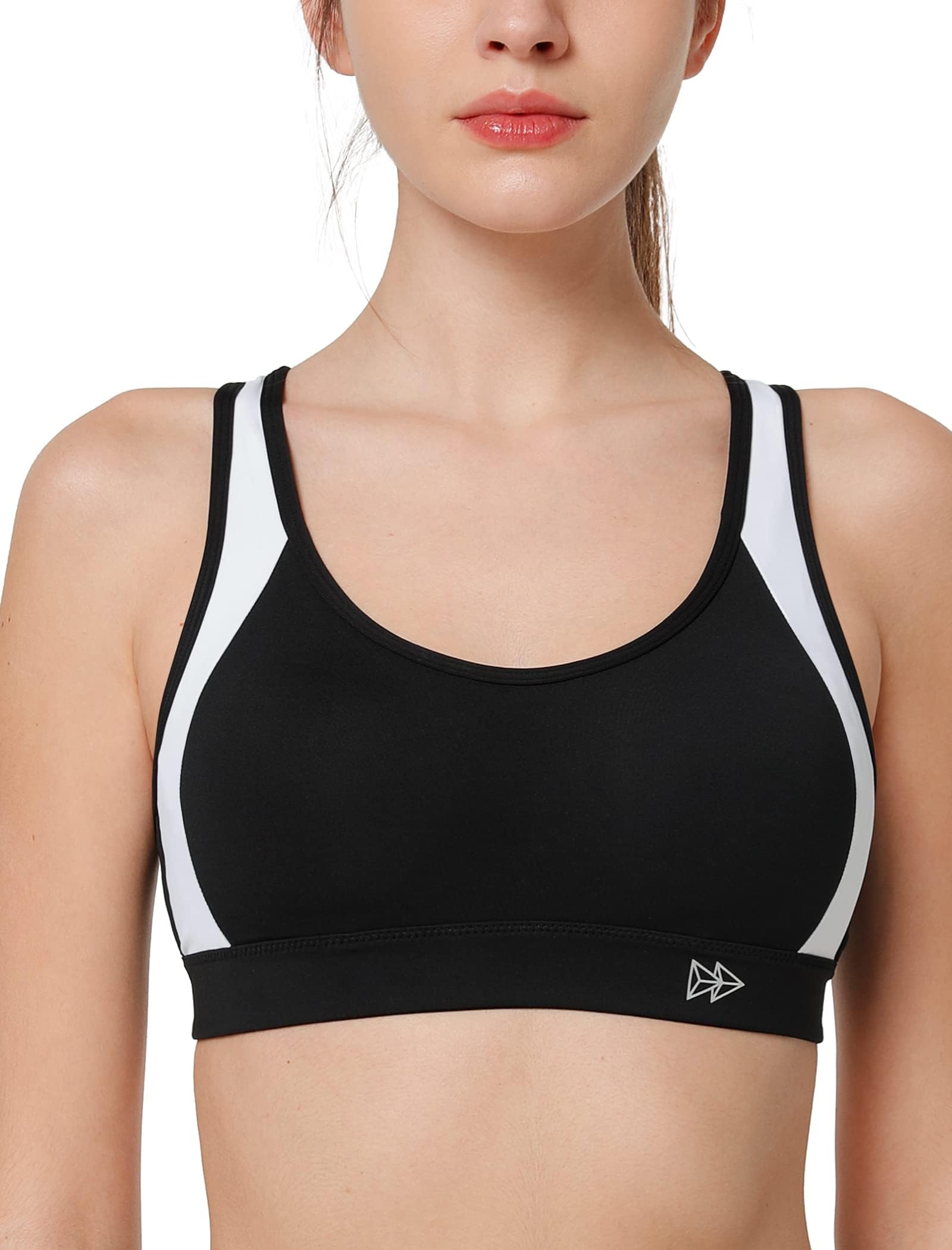 Yvette Soutien Gorge de Sport Femme Dos Croisé Maintien Élevé Grande Taille Brassière sans Armature avec Coussinets Course Tennis Fitness - fitnessterapy