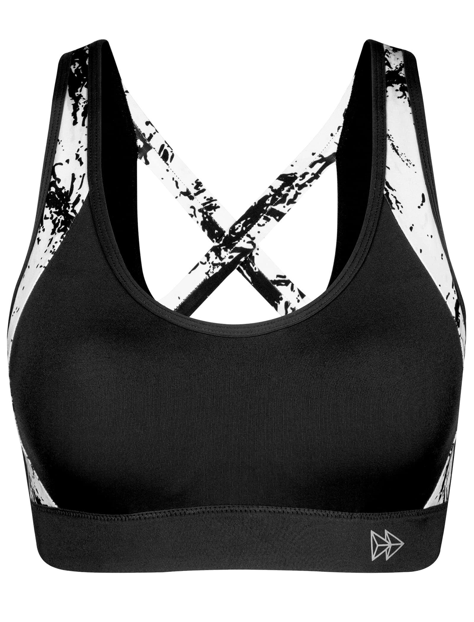 Yvette Soutien Gorge de Sport Femme Dos Croisé Maintien Élevé Grande Taille Brassière sans Armature avec Coussinets Course Tennis Fitness - fitnessterapy