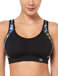 Yvette Soutien Gorge de Sport Femme Dos Croisé Maintien Élevé Grande Taille Brassière sans Armature avec Coussinets Course Tennis Fitness - fitnessterapy