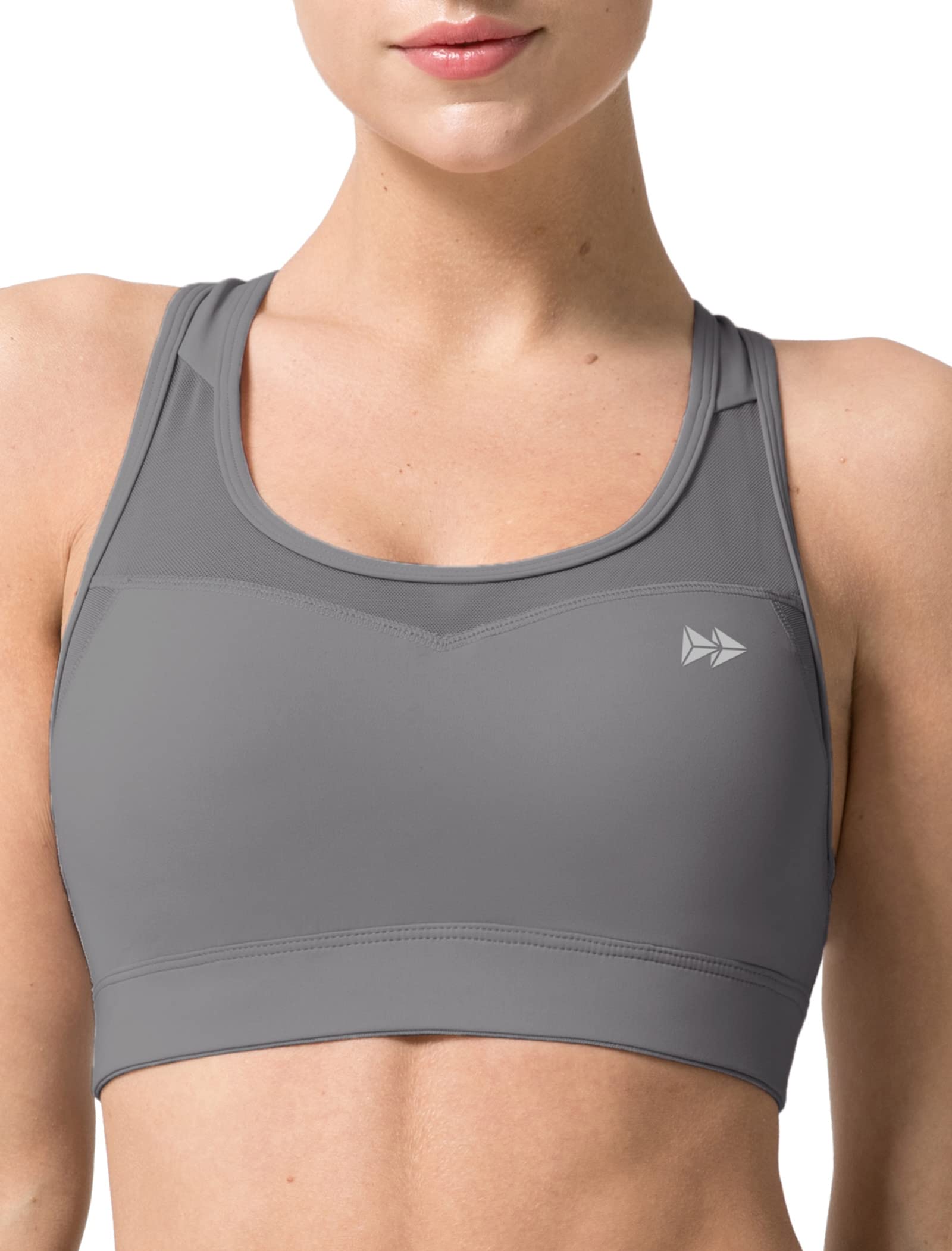 Yvette Soutien - Gorge de Sport Femmes en Maille Respirante Dos Nageur Maintien Élevé sans Armatures Grande Taille Fitness Jogging Golf - fitnessterapy